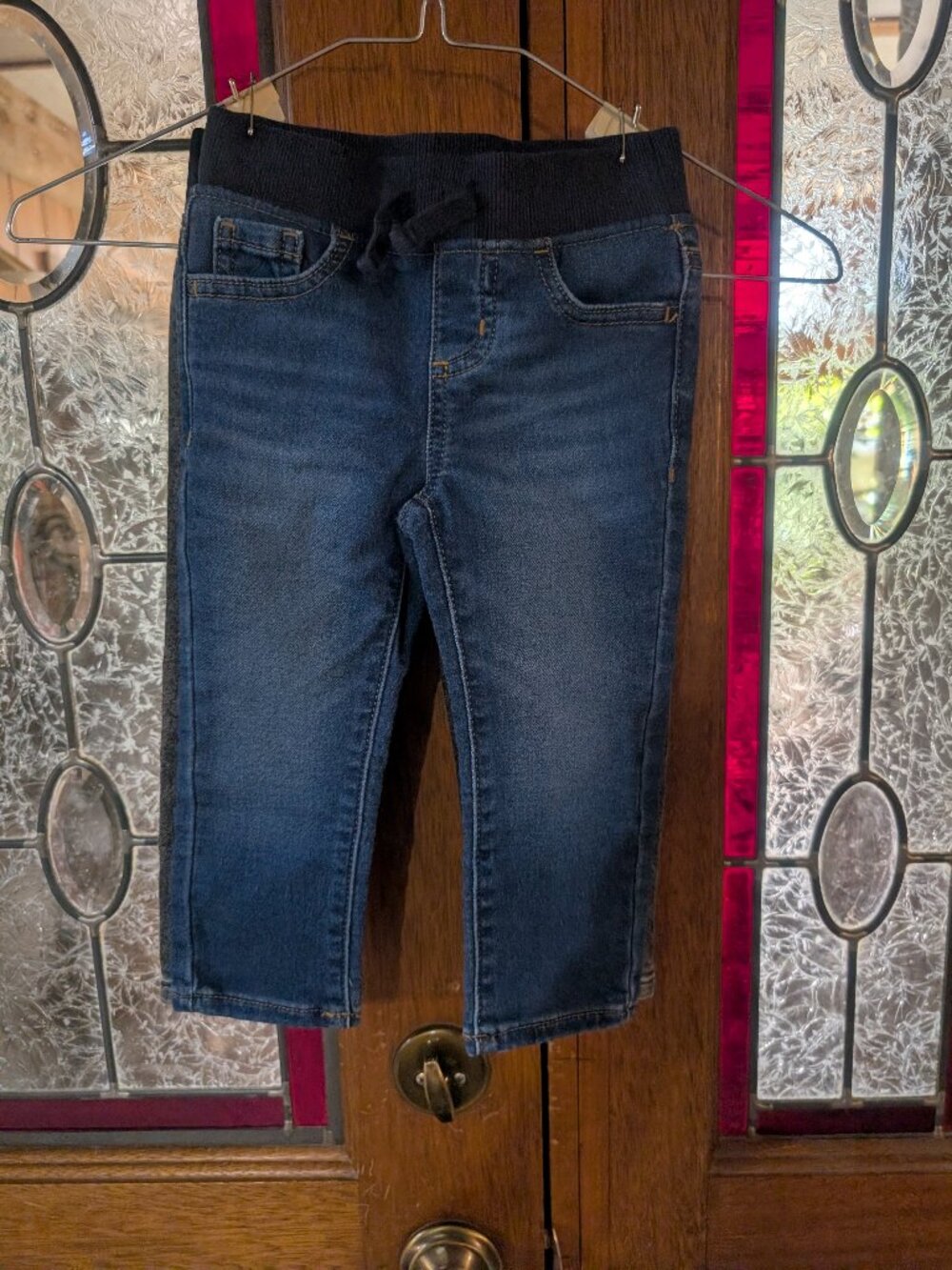 Toddler pull on jeans, size 18 months; qty 2; NWOT